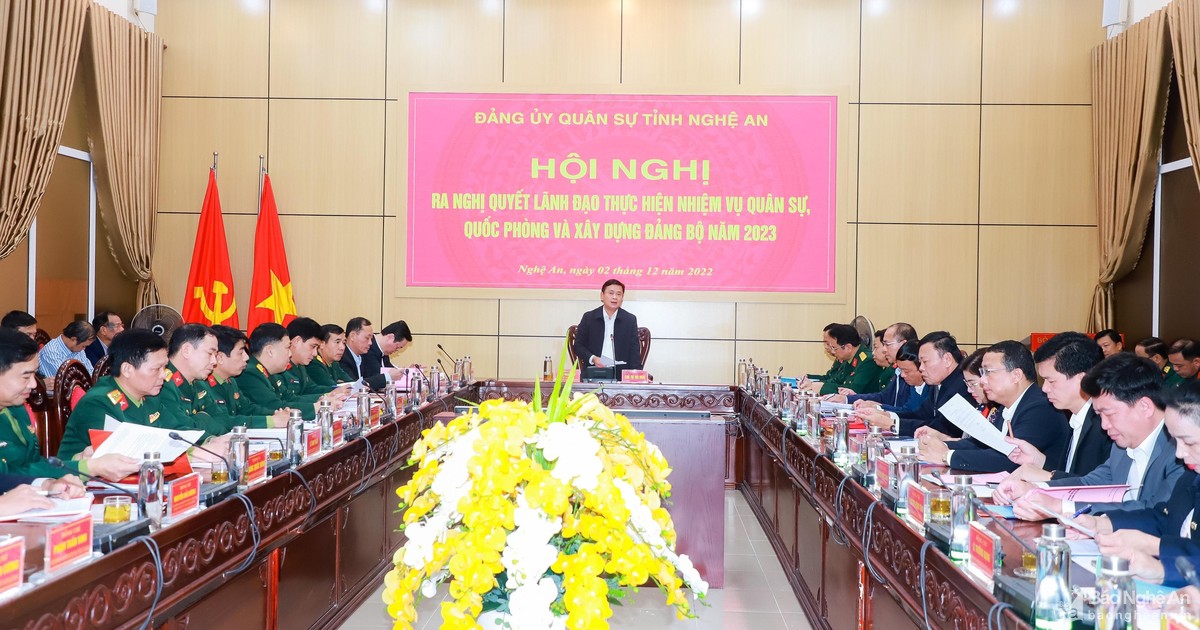 Đảng ủy Quân sự tỉnh Nghệ An ra Nghị quyết lãnh đạo thực hiện nhiệm vụ năm 2023