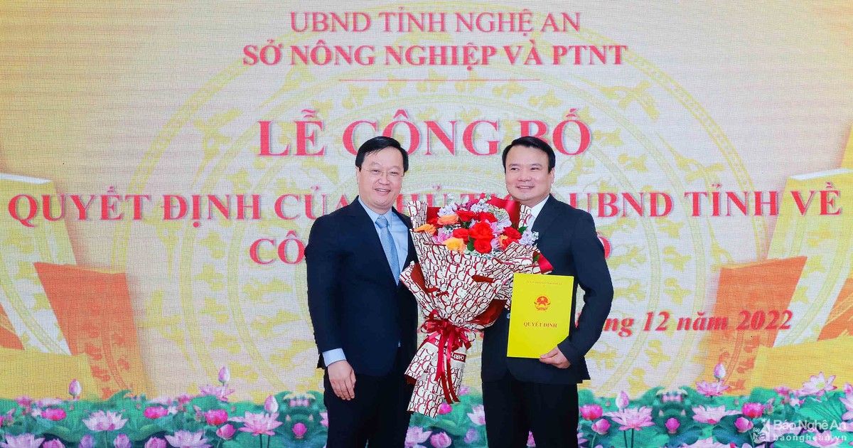 Nghệ An: Trao quyết định điều động, bổ nhiệm Giám đốc Sở Nông nghiệp và Phát triển nông thôn