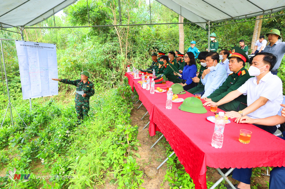 Hội nghị phổ biến ý định diễn tập khu vực phòng thủ huyện Hưng Nguyên năm 2022