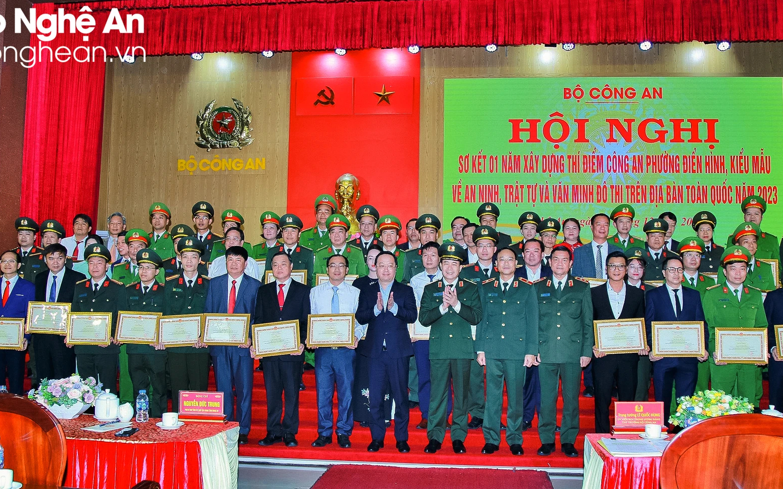 Nghệ An có 4 tập thể, cá nhân được Bộ Công an biểu dương trong xây dựng công an phường điển hình, kiểu mẫu về an ninh, trật tự và văn minh đô thị