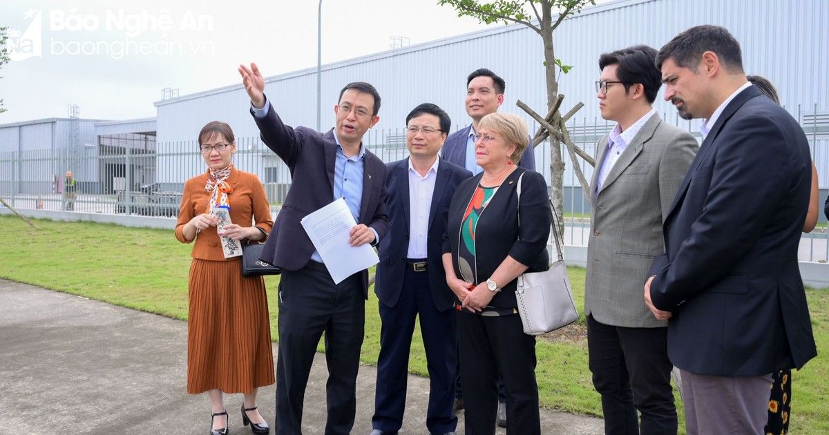 Cựu Tổng thống Chile thăm, làm việc tại các khu công nghiệp WHA và VSIP Nghệ An
