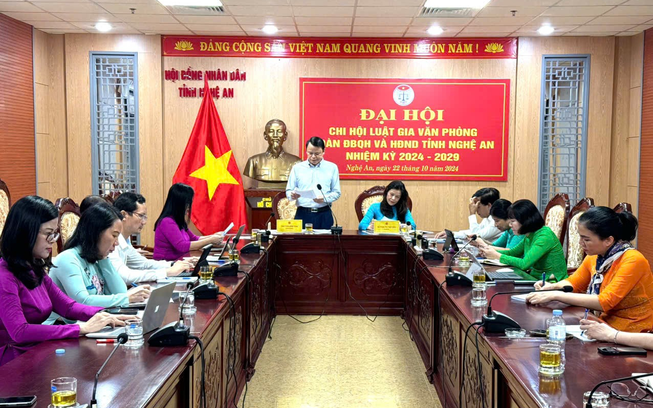 Đại hội Chi hội Luật gia Văn Phòng Đoàn ĐBQH và HĐND tỉnh lần thứ tư nhiệm kỳ 2024 - 2029