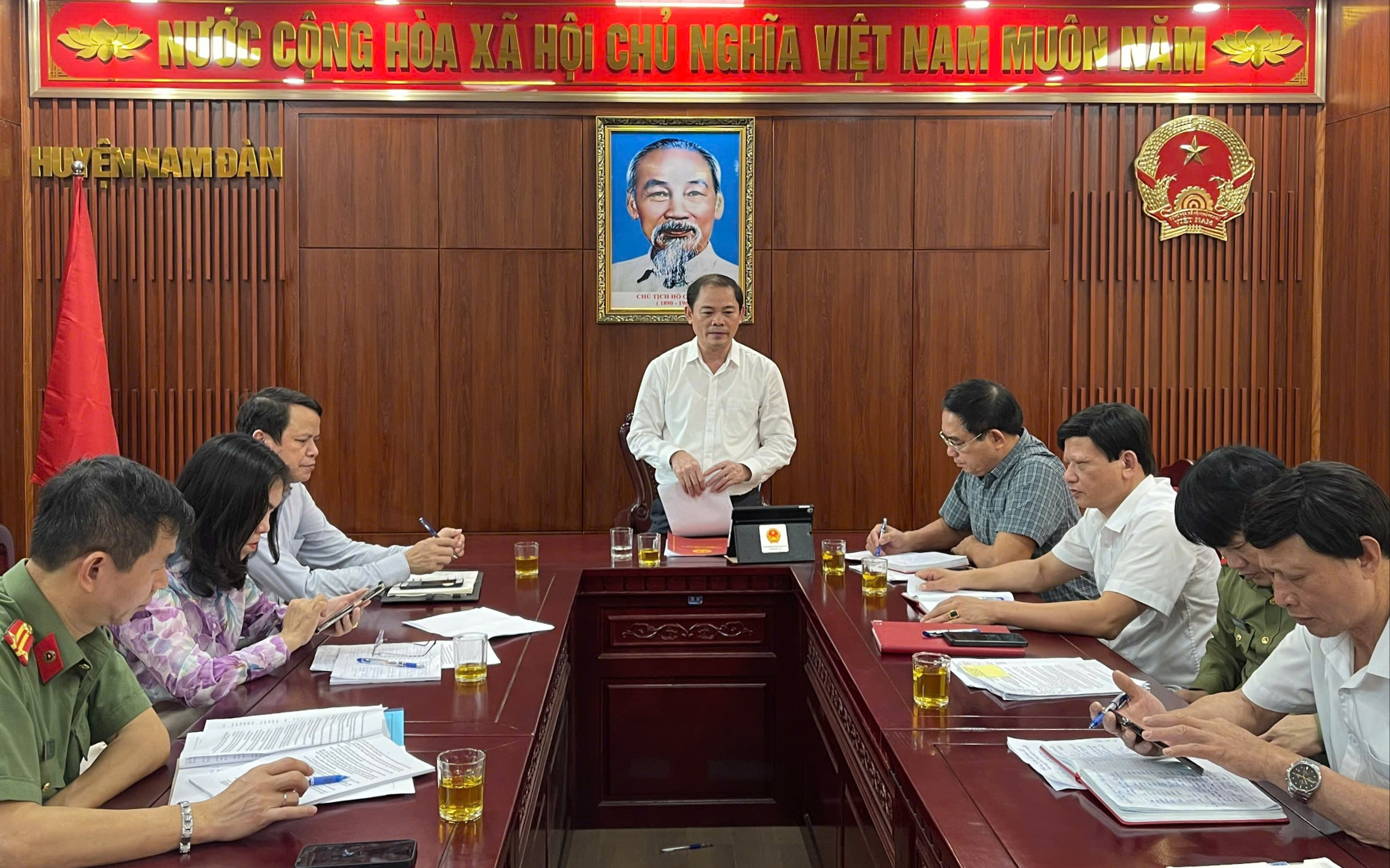 Ban Pháp chế HĐND tỉnh khảo sát về các dự thảo Nghị quyết liên quan đến lực lượng tham gia bảo vệ an ninh, trật tự ở cơ sở tại huyện Nam Đàn