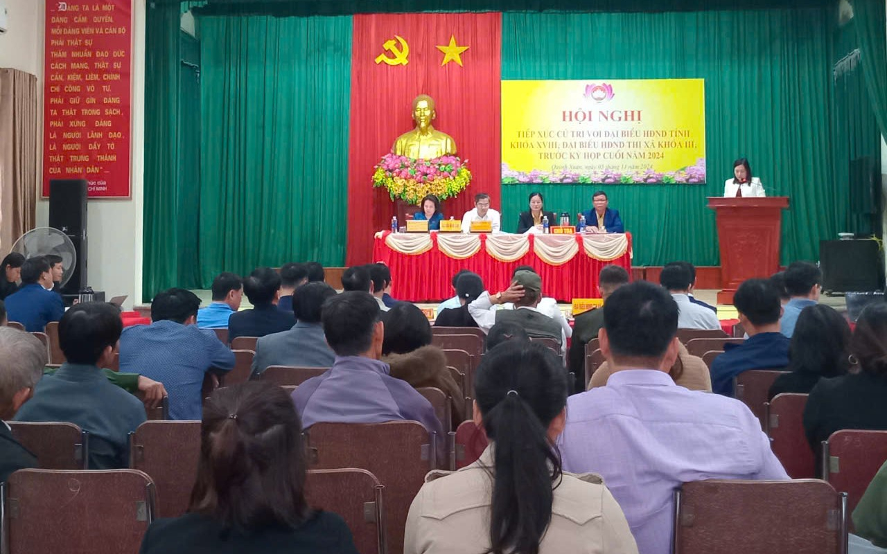 Đại biểu HĐND tỉnh tiếp xúc với cử tri phường Quỳnh Xuân, thị xã Hoàng Mai