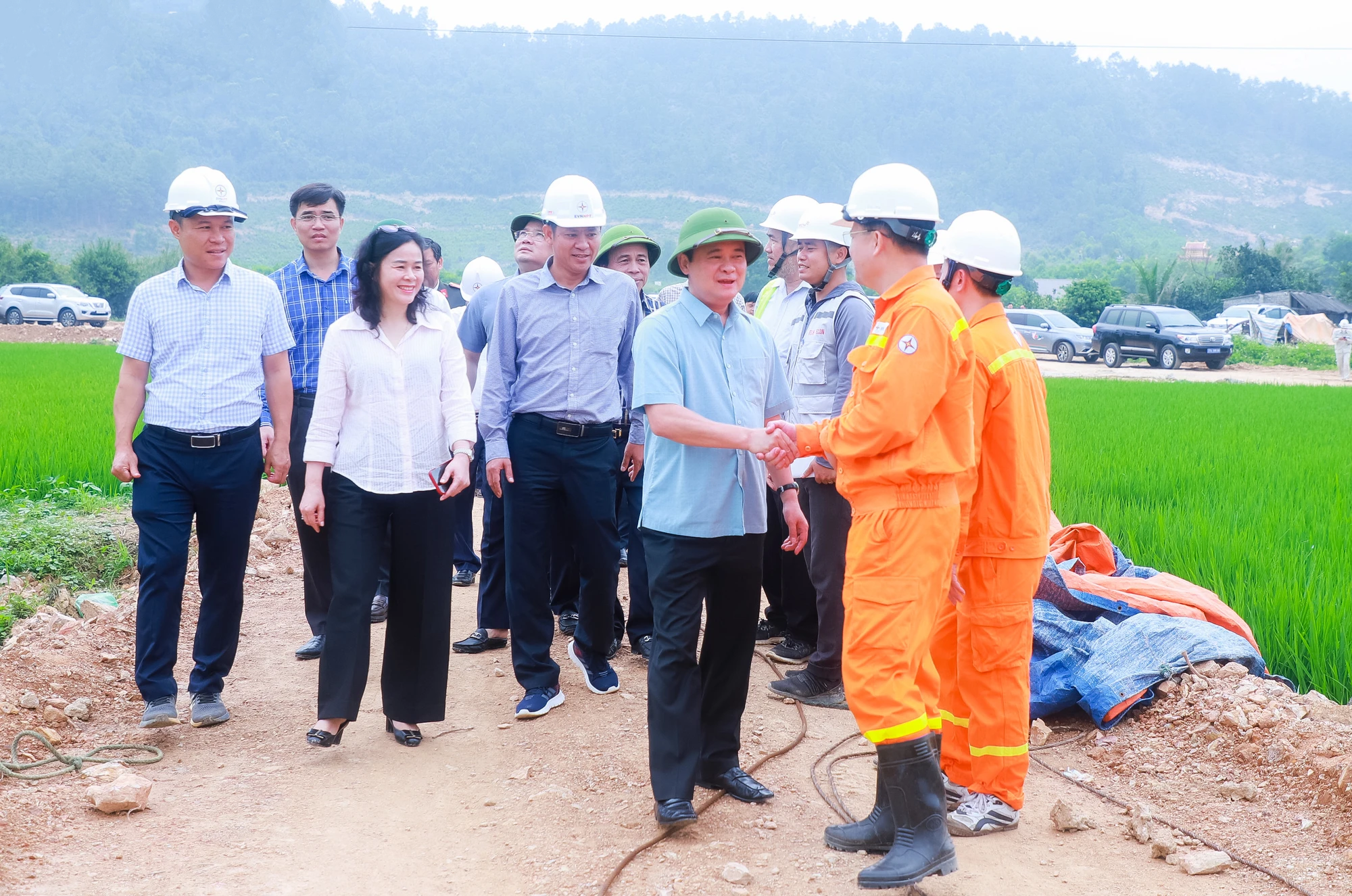 Bí thư Tỉnh ủy Nghệ An Thái Thanh Quý kiểm tra công tác triển khai công trình đường dây 500kV mạch 3