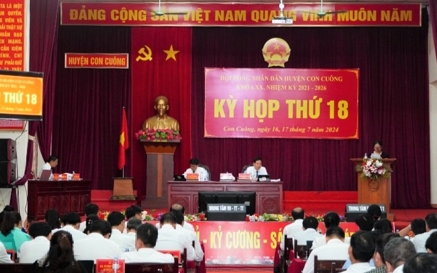 Kỳ họp thứ 18 HĐND huyện Con Cuông sẽ xem xét thông qua 8 dự thảo nghị quyết quan trọng