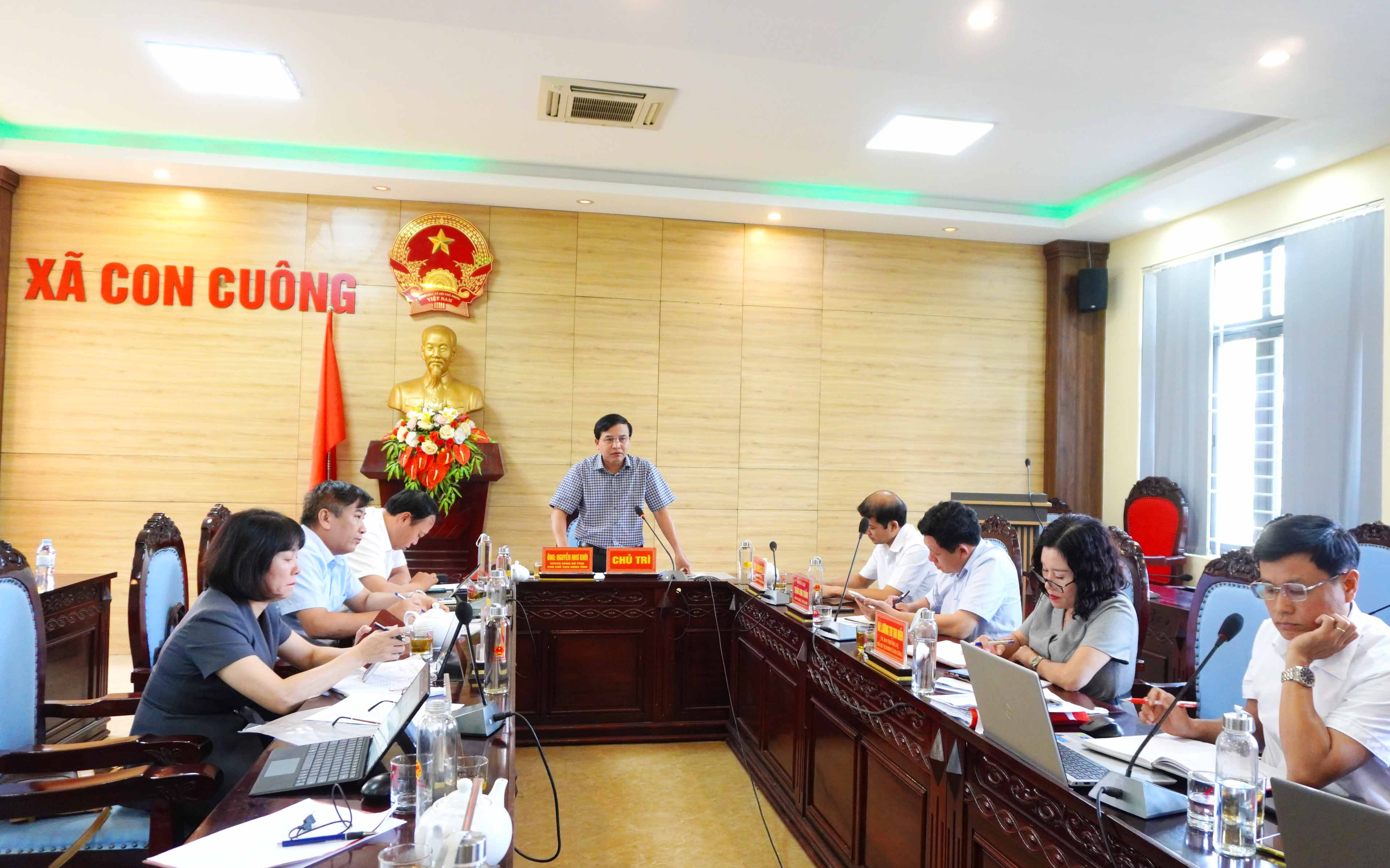 Đoàn giám sát HĐND tỉnh làm việc tại xã Con Cuông về việc giải quyết các kiến nghị của cử tri