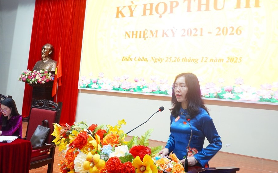 Diễn Châu khai mạc kỳ họp thứ 3 HĐND xã khóa I, nhiệm kỳ 2021 – 2026
