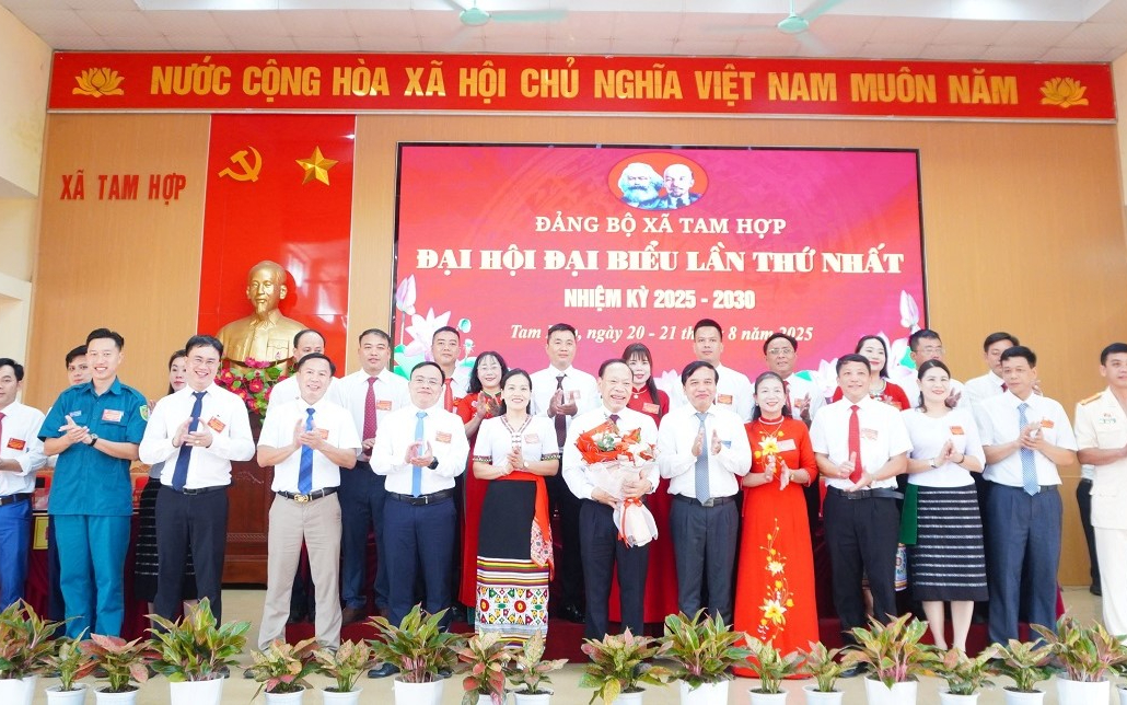 Đại hội Đảng bộ xã Tam Hợp lần thứ I thành công tốt đẹp, đặt mục tiêu đạt chuẩn nông thôn mới vào năm 2030
