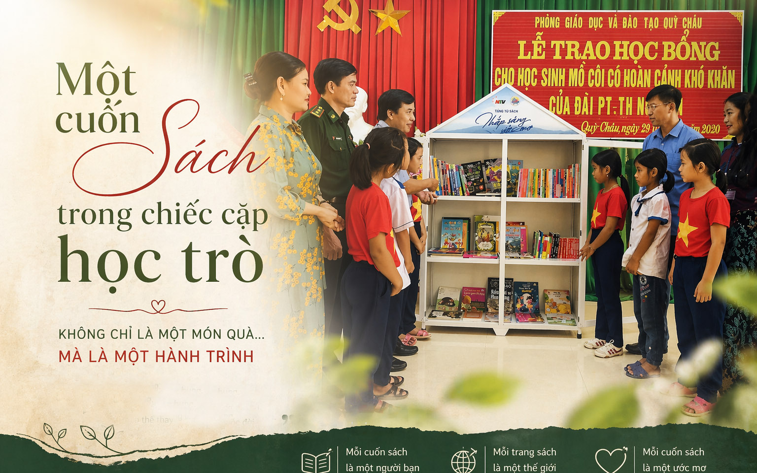 Một cuốn sách trong chiếc cặp học trò