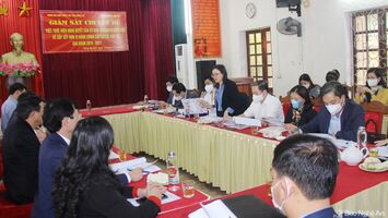 Đoàn Đại biểu Quốc hội tỉnh Nghệ An giám sát việc sắp xếp đơn vị hành chính ở Hưng Nguyên