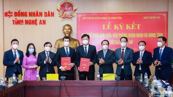 Văn phòng Đoàn ĐBQH và HĐND tỉnh, Báo Nghệ An ký kết quy chế phối hợp