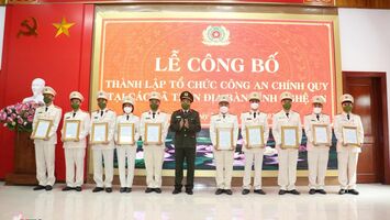 Công an Nghệ An: Công bố thành lập tổ chức Công an chính quy tại các xã trên địa bàn tỉnh