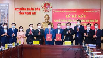 Thường trực HĐND và UBND tỉnh Nghệ An ký kết Quy chế phối hợp nhiệm kỳ 2021 - 2026