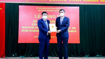 Công bố quyết định điều động và bổ nhiệm Phó Giám đốc Sở Nông nghiệp và PTNT