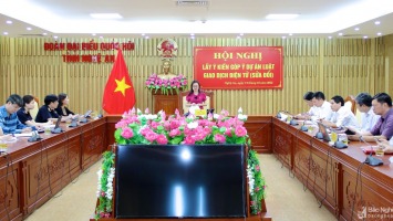 Đoàn ĐBQH Nghệ An lấy ý kiến góp ý Luật Giao dịch điện tử (sửa đổi): Luật là hành lang để phát triển chuyển đổi số