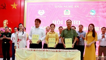 Ký kết quy chế phối hợp giữa Công an tỉnh, Ủy ban Mặt trận Tổ quốc tỉnh và Ban Dân tộc tỉnh