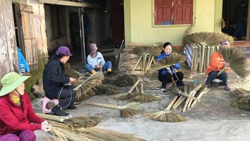 Làng nghề chổi đót Cao Minh (xã Diễn Đoài) xây dựng Nông thôn mới