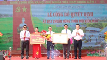 Quỳnh Đôi - Quỳnh Lưu đón bằng công nhận xã đạt chuẩn NTM kiểu mẫu