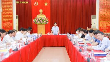 Ban Thường vụ Tỉnh ủy Nghệ An họp phiên thường kỳ tháng 4