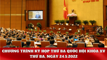 Kỳ họp thứ Ba, Quốc hội Khóa XV: Chương trình làm việc ngày 24.5.2022