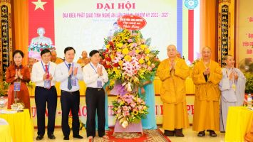 Khai mạc Đại hội đại biểu Phật giáo tỉnh Nghệ An lần thứ III, nhiệm kỳ 2022