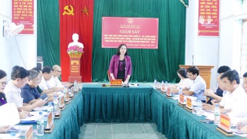 Đoàn giám sát của Hội đồng Dân tộc làm việc tại xã Môn Sơn, huyện Con Cuông, Nghệ An