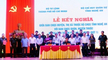 Lễ kết nghĩa giữa Bộ Tư lệnh TP.Hồ Chí Minh và Bộ CHQS tỉnh Nghệ An