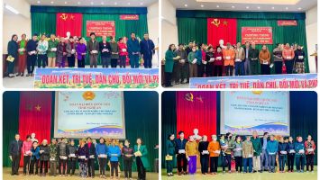 Đoàn ĐBQH tỉnh thăm hỏi, tặng quà Tết tại các huyện: Yên Thành, Quỳnh Lưu, Thanh Chương và thị xã Hoàng Mai