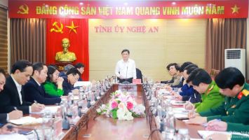 Thường trực Tỉnh ủy Nghệ An giao ban Khối Nội chính tháng 12/2022