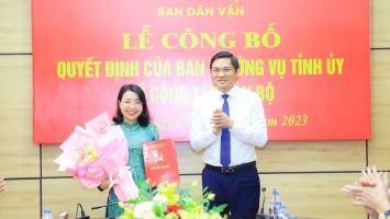 Điều động, phân công, bổ nhiệm Bí thư Huyện ủy Hưng Nguyên giữ chức Phó Trưởng Ban Dân vận Tỉnh ủy Nghệ An