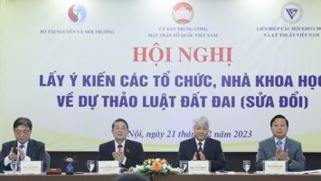 Hội nghị lấy ý kiến các tổ chức, nhà khoa học về dự thảo Luật Đất đai (sửa đổi)