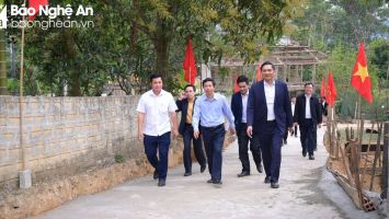 Phó Bí thư Tỉnh ủy Hoàng Nghĩa Hiếu làm việc với xã Châu Nga, huyện Quỳ Châu