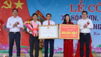 Xã Hòa Sơn - Đô Lương đón nhận bằng công nhận xã đạt chuẩn NTM nâng cao