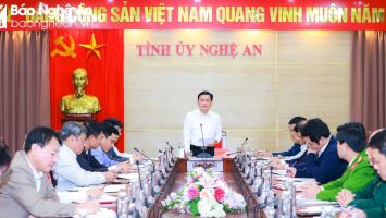 Thường trực Tỉnh ủy Nghệ An giao ban khối Nội chính tháng 2/2023