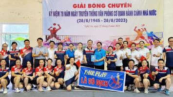 Giao lưu thể thao kỷ niệm Ngày truyền thống Văn phòng cơ quan hành chính Nhà nước