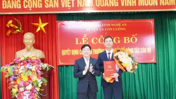 Con Cuông có tân Phó Bí thư Thường trực Huyện ủy