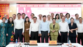 Lãnh đạo tỉnh Nghệ An làm việc tại Bình Phước bàn hợp tác phát triển giữa hai tỉnh