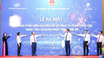 Ra mắt hệ thống phần mềm chuyển đổi số phục vụ hoạt động của HĐND tỉnh và Đoàn ĐBQH tỉnh Nghệ An