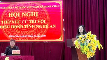 Đại biểu HĐND tỉnh tiếp xúc cử tri xã Minh Châu
