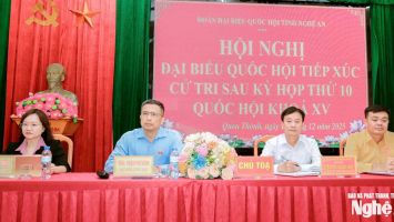 Đại biểu Quốc hội tiếp xúc với cử tri xã Quan Thành