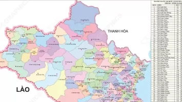 130 đơn vị hành chính cấp xã của tỉnh Nghệ An năm 2025