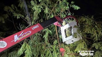 Lãnh đạo Công ty Điện lực Nghệ An thông tin tiến độ cấp điện trở lại