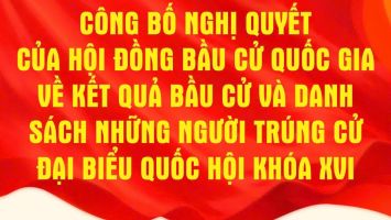 Công bố Nghị quyết của Hội đồng Bầu cử quốc gia về kết quả bầu cử và danh sách những người trúng cử đại biểu Quốc hội khóa XVI