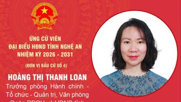 Chương trình hành động của bà Hoàng Thị Thanh Loan - ứng cử viên đại biểu HĐND tỉnh Nghệ An nhiệm kỳ 2026 - 2031