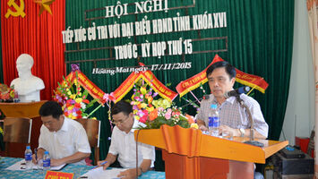 Đại biểu HĐND tỉnh tiếp xúc cử tri thị xã Hoàng Mai trước kỳ họp thứ 15