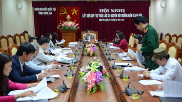 Đoàn ĐBQH Nghệ An lấy ý kiến góp ý vào dự thảo Luật Tài nguyên, Môi trường biển và hải đảo.