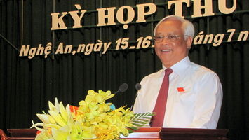 Phó Chủ tịch Quốc hội Uông Chu Lưu dự khai mạc Kỳ họp thứ 9, HĐND tỉnh Nghệ An khóa XVI