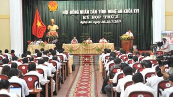 Khai mạc trọng thể kỳ họp thứ 2, HĐND tỉnh Nghệ An, khóa XVI - nhiệm kỳ 2011 – 2016
