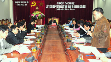 Lấy ý kiến góp ý vào Dự án Luật Hôn nhân và gia đình (sửa đổi)